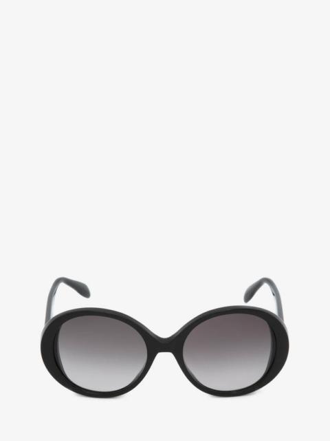 Seal Round Sunglasses in Black/grey