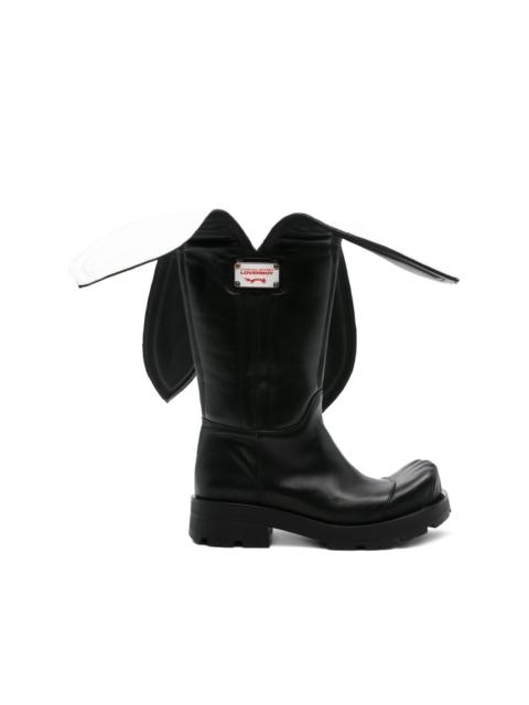 45mm leather flap boots