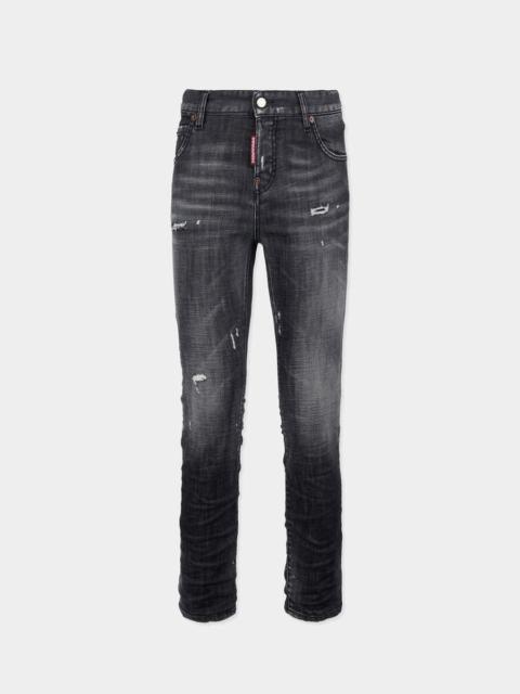 BLACK FOG WASH TEDDY JEANS