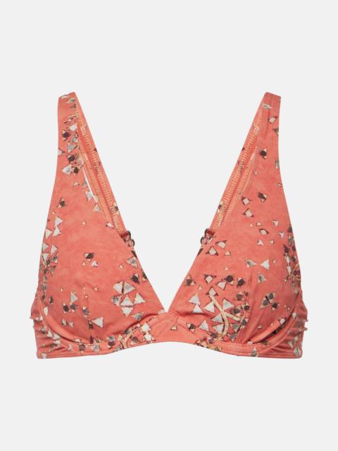 Petra printed bikini top