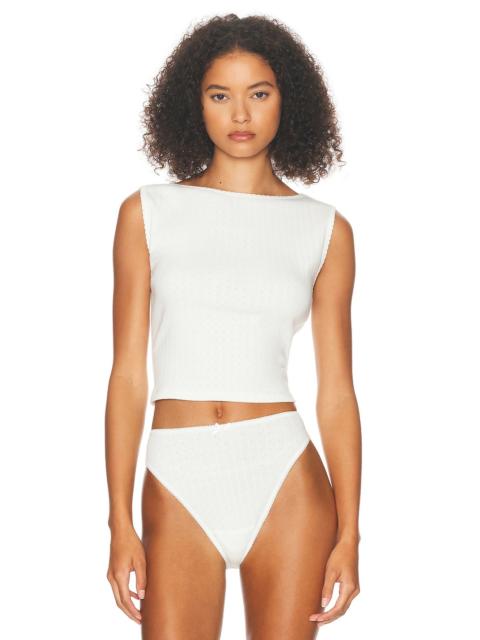 Pointelle Muscle Tank