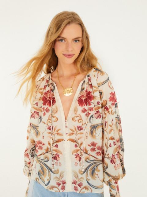 Sand Royal Garden Tassels Blouse