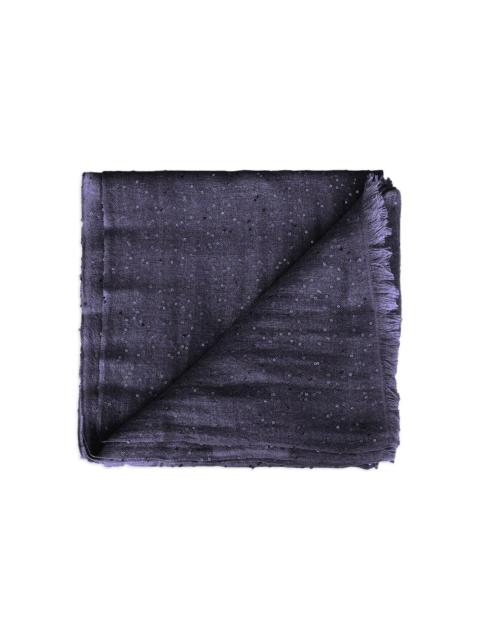 sequin-embellished fringed scarf