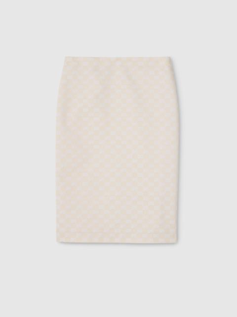 GG cotton gabardine skirt