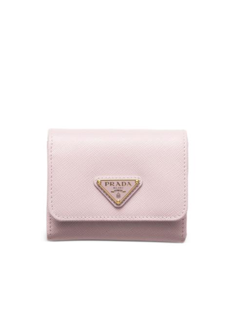 small triangle-logo leather wallet
