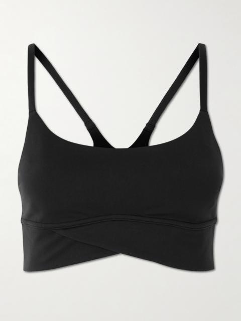 Wunder Train Strappy Wrapped Stretch-jersey Sports Bra