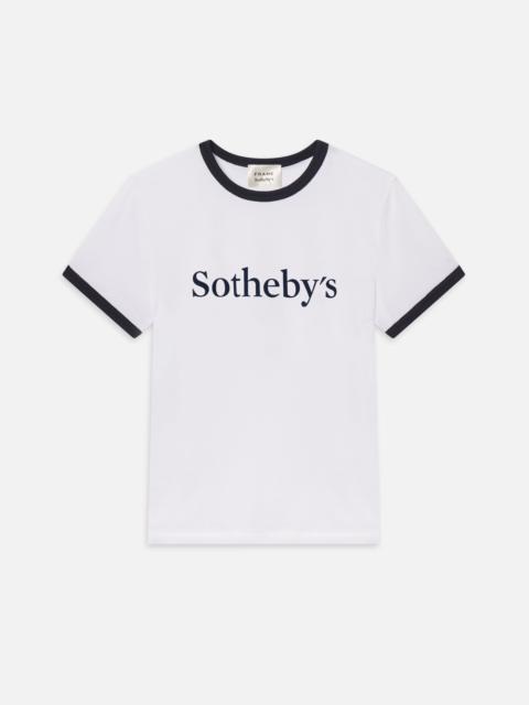 Sotheby’s Women's Ringer Baby Tee in White Multi