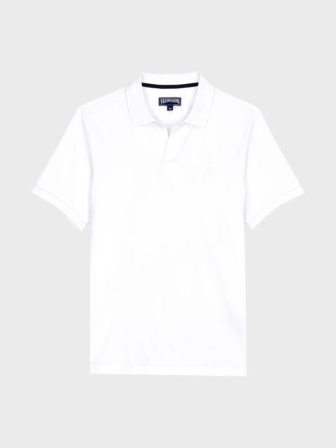Men Organic Cotton Pique Polo Shirt Solid