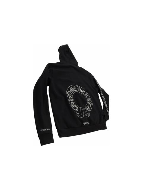 Chrome Hearts Silver Glitter Hoodie Black