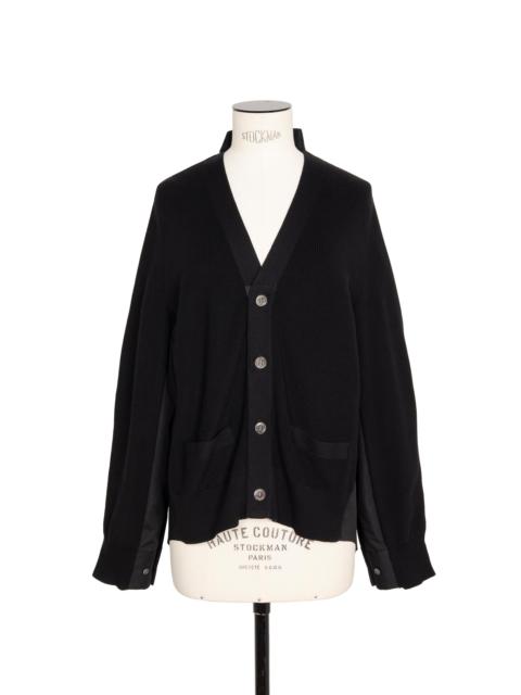 Cotton Knit x Cotton Poplin Cardigan