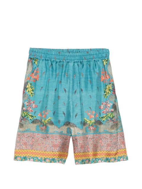 Aloe floral-print elasticated-waistband shorts