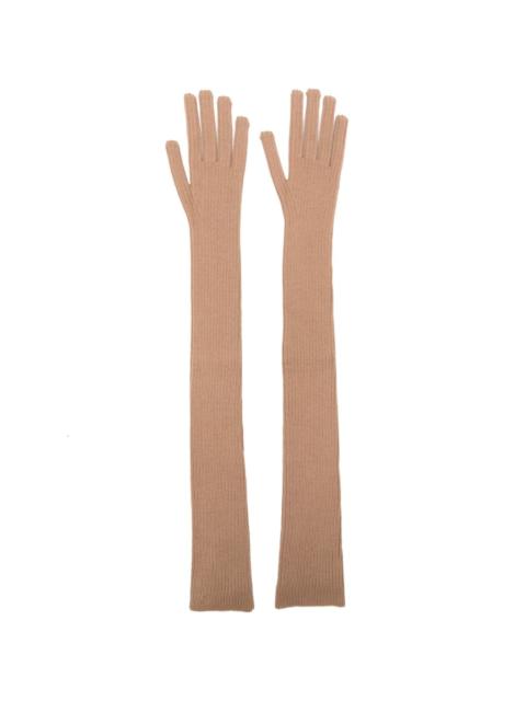 extra-long cashmere-blend gloves