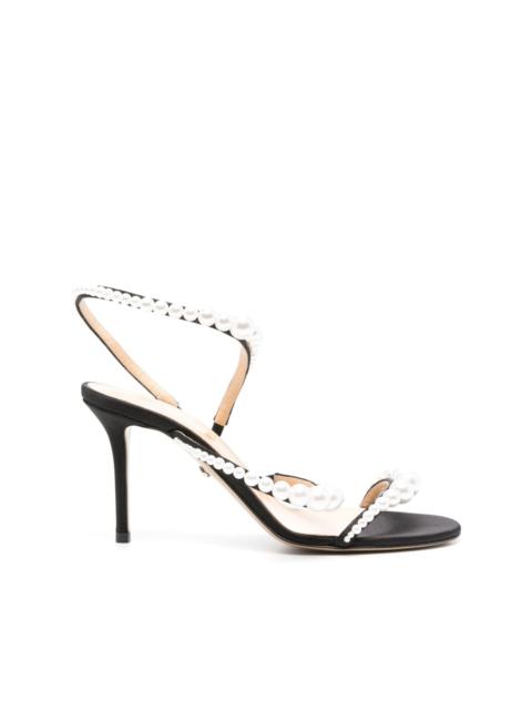 80mm faux-pearl sandals