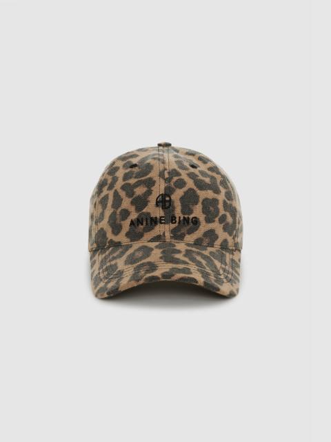 Jeremy Baseball Cap - Black And Brown Leopard