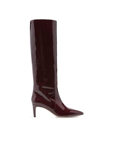 60mm patent-leather boots