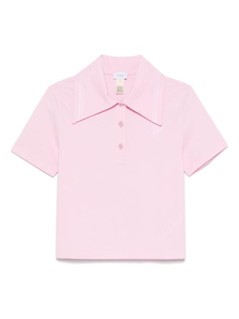 logo-embroidered polo top
