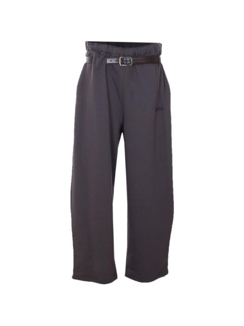 belted cotton trousers