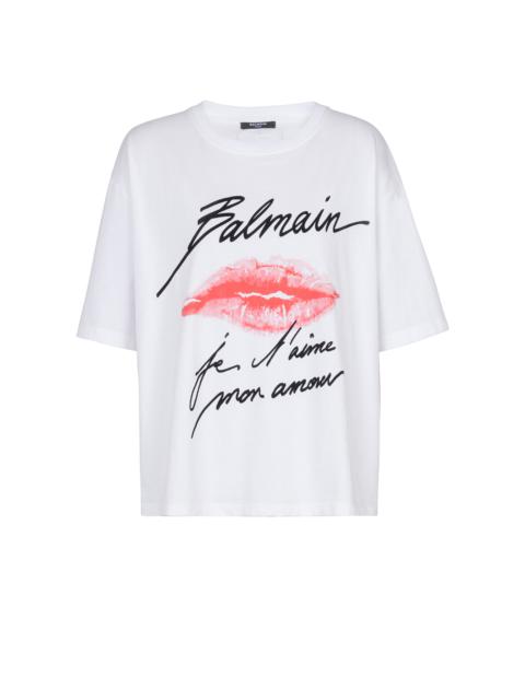 Short-sleeved T-shirt with Kiss print