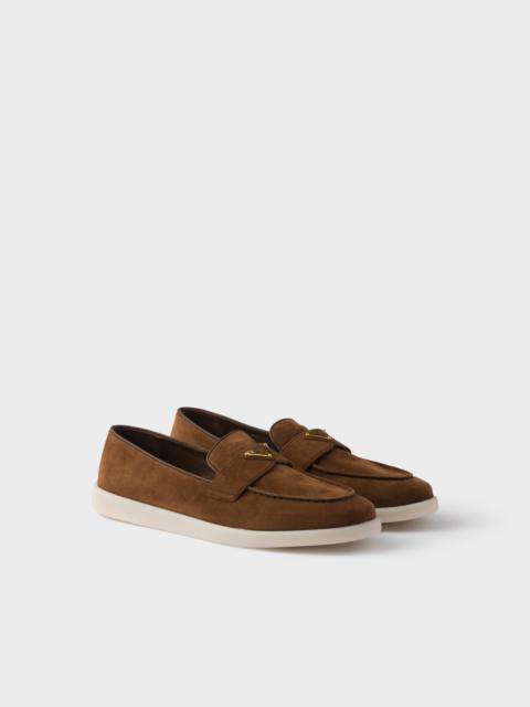 Suede leather loafers