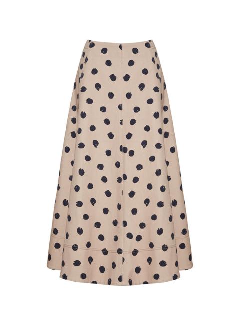 Aisha Skirt
Midi-Length Printed Cotton Canvas Skirt