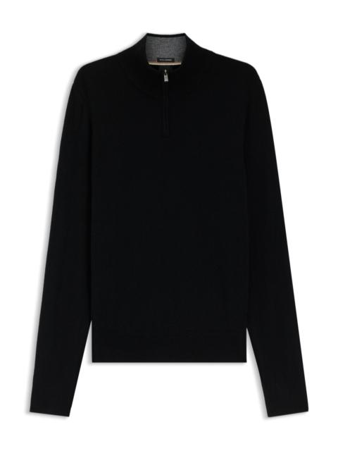 WOOL-CASHMERE SWEATER WITH ZIP NECK