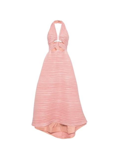 cutout halterneck dress