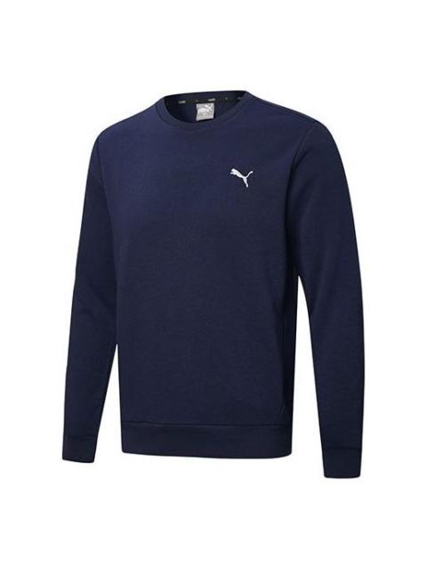 PUMA Crew Neck Sports Hoodies 'Navy White' 590321-06