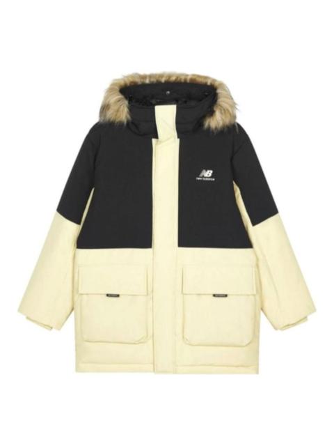 New Balance Color Block Down Jacket 'Yellow Black' AMJ23355-GO
