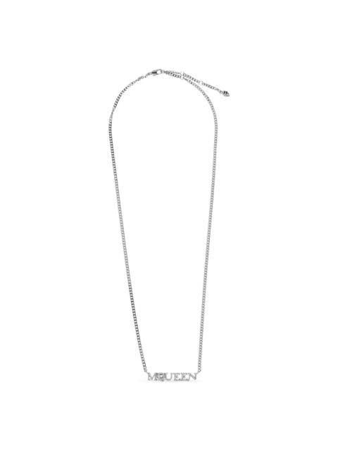 logo-pendant necklace