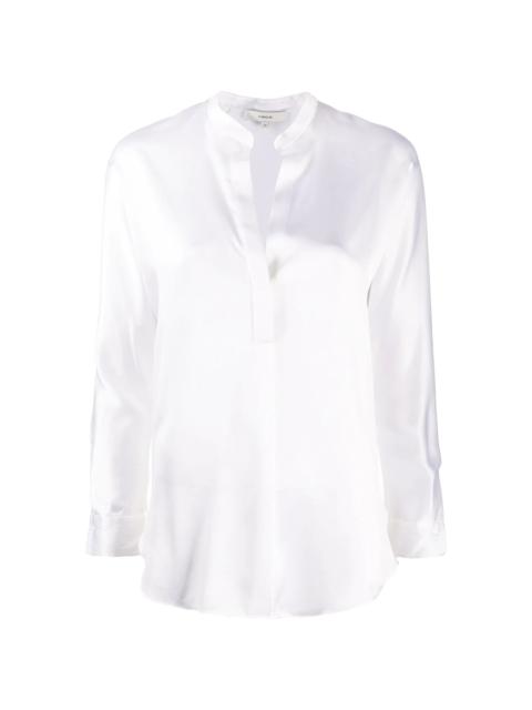 open neck loose fit blouse