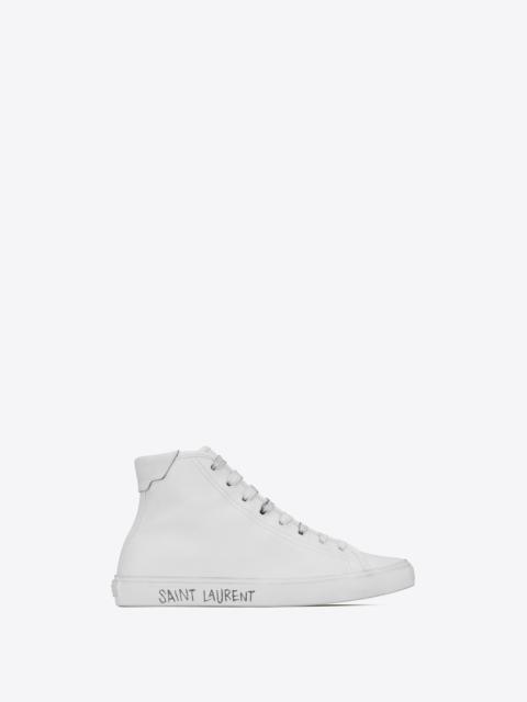 malibu mid-top sneakers in smooth leather