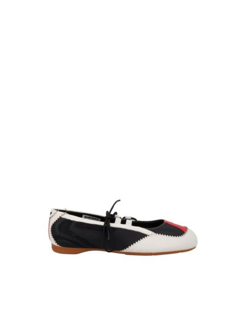 D-Mile lace-up ballet flats