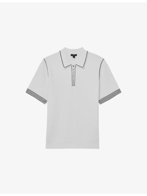 Mason Half-Zip Short-Sleeve Stretch-Knit Polo