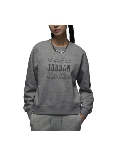 (WMNS) Air Jordan Crew-Neck Sweatshirt 'Grey' FZ2140-091