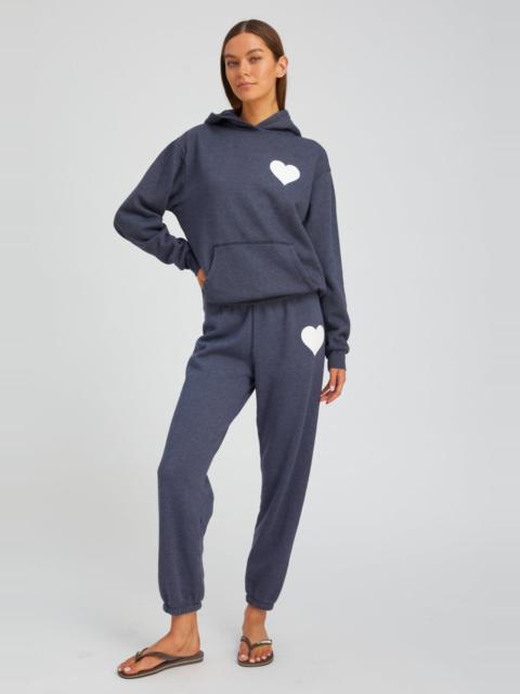NAVY HEART SWEATPANTS
