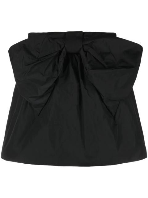 bow-detail taffeta mini skirt