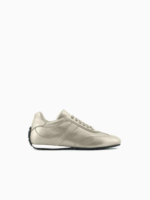 LAMÉ LEATHER SNEAKERS