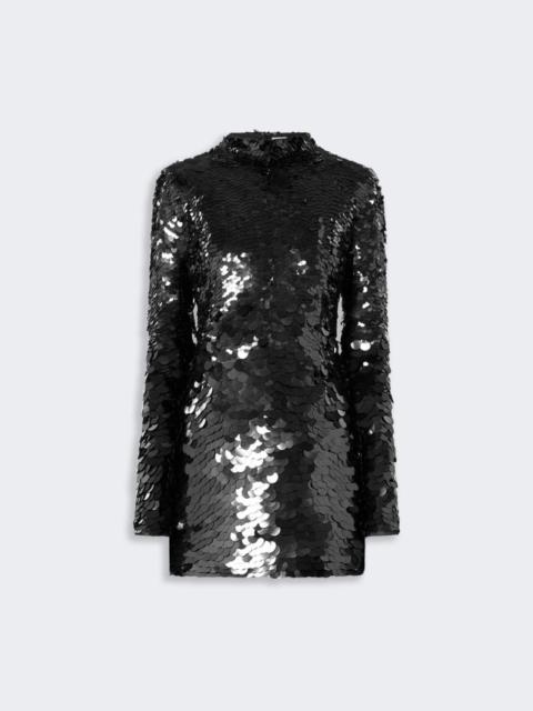 Short dress with nuanced sequin detail - KLEPSYDRA CAPSULE - BLACK