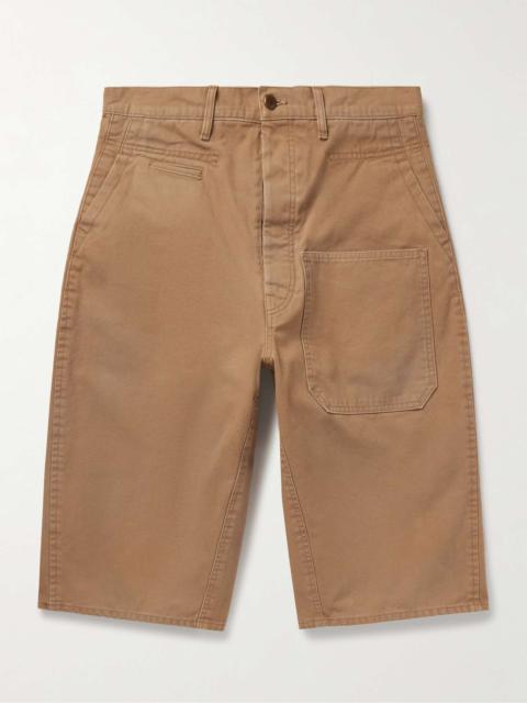 Wide-Leg Cotton-Canvas Shorts