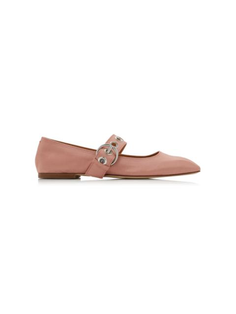 Uma Twill Mary Jane Flats pink