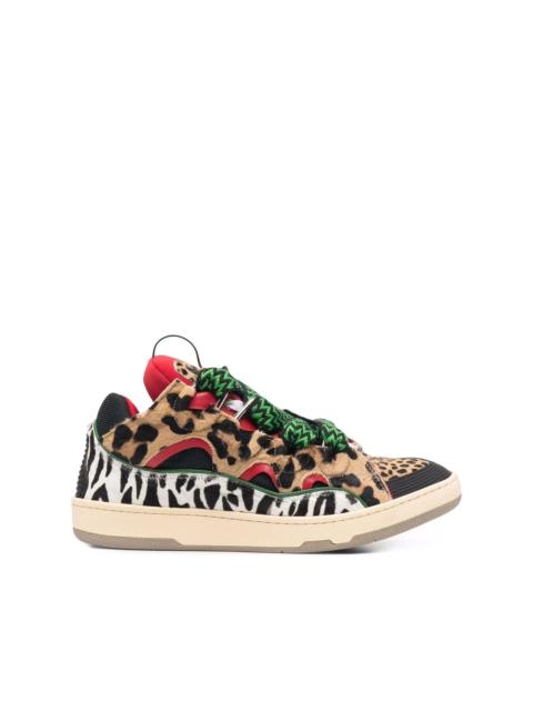 Curb multi-pattern sneakers
