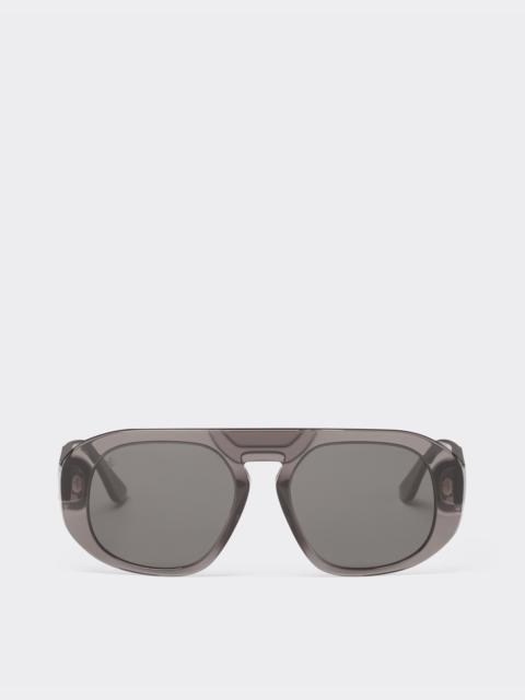 Ferrari sunglasses in black acetate with polarised black lenses