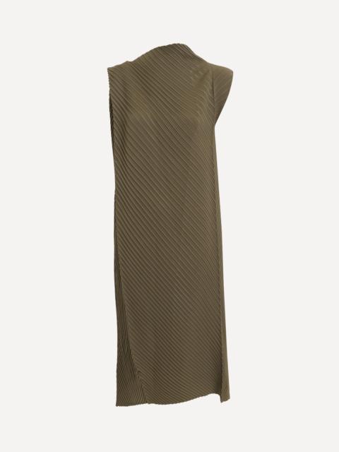SOFT FOLD PLEATS Khaki Dress