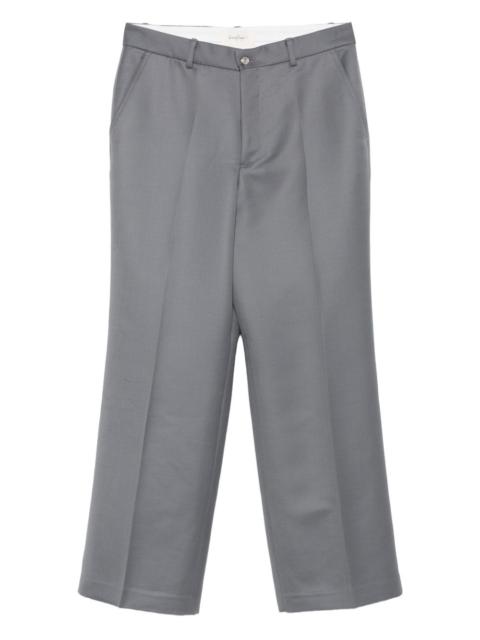 pleated wool trousers
