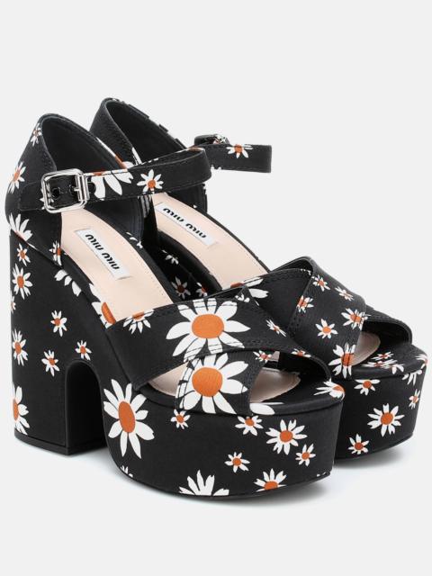 Daisy gabardine platform sandals