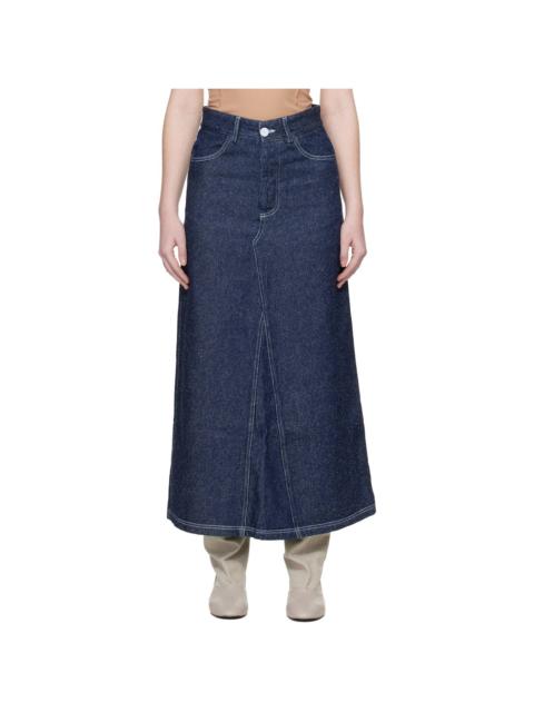 Blue Tajo Denim Maxi Skirt