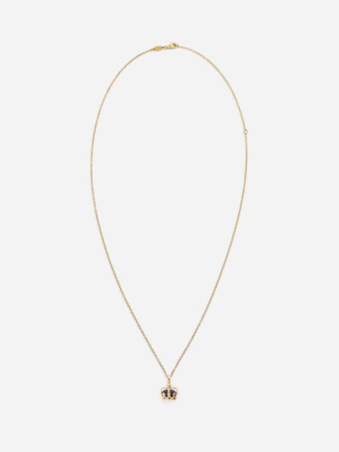 Royal Pendant 18-carat yellow gold, lapis lazuli, rubies, and blue sapphire