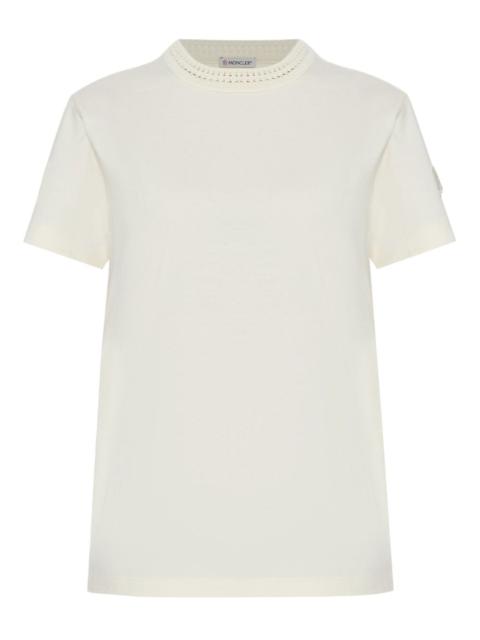 crochet-detail cotton T-shirt