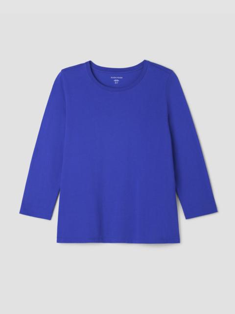 Organic Pima Cotton Jersey 3/4-Sleeve Tee