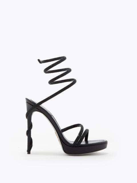 MARGOT BLACK PLATFORM SANDAL 120